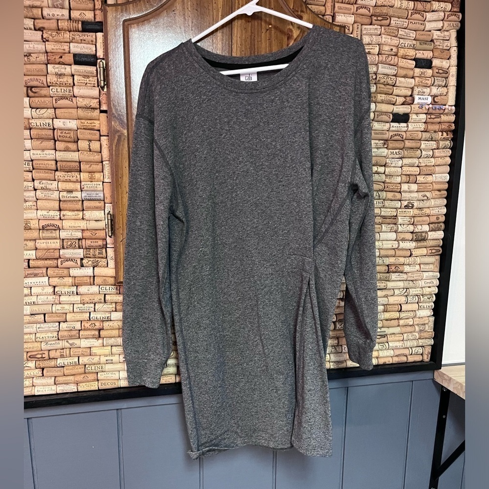 Cabi (3650) heather grey sweatshirt dress